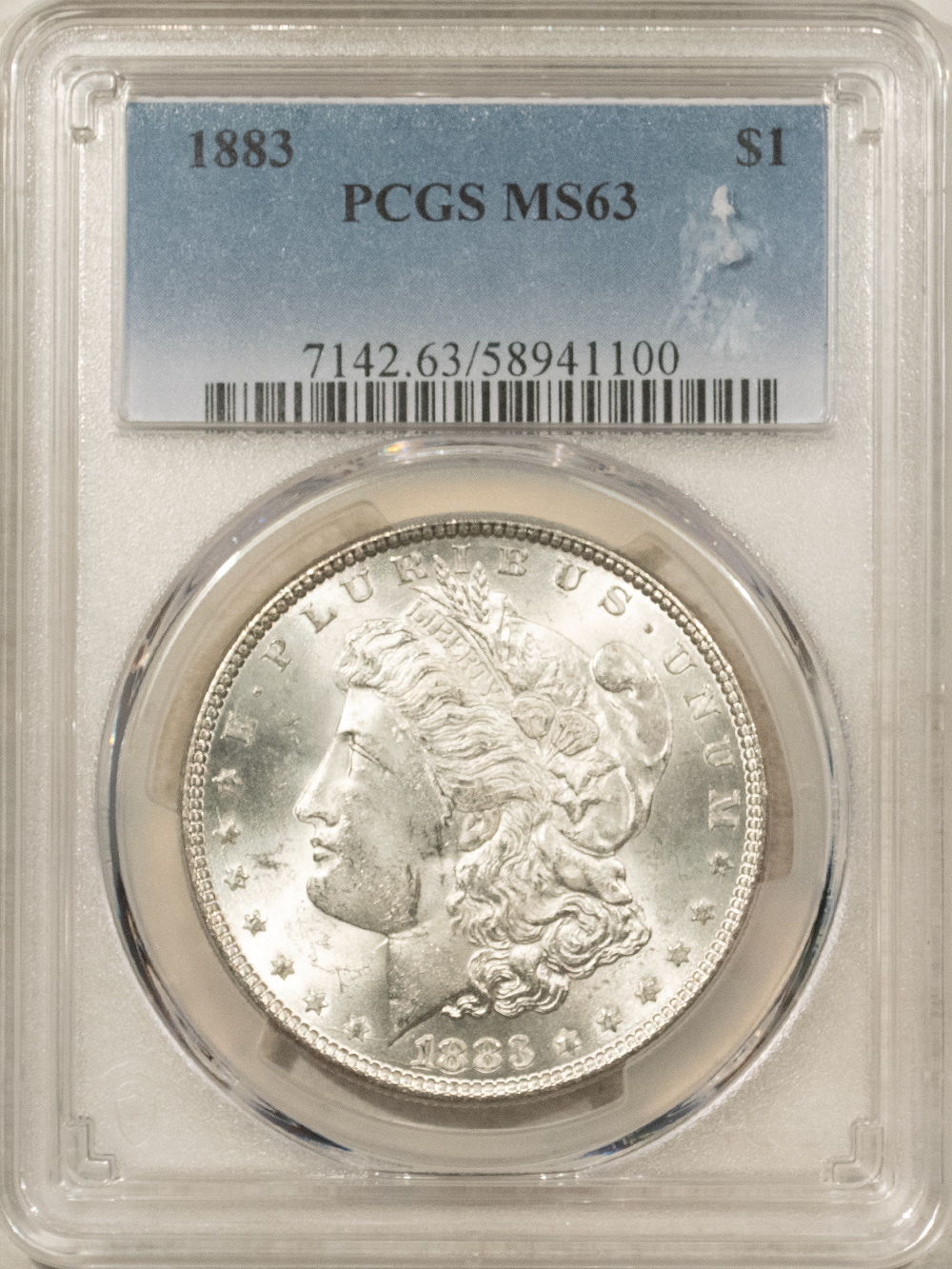 Dollars 1883 $1 MORGAN DOLLAR – PCGS MS-63 BLAST WHITE & CHOICE! Dollars 1883 $1 MORGAN DOLLAR – PCGS MS-63 BLAST WHITE & CHOICE!