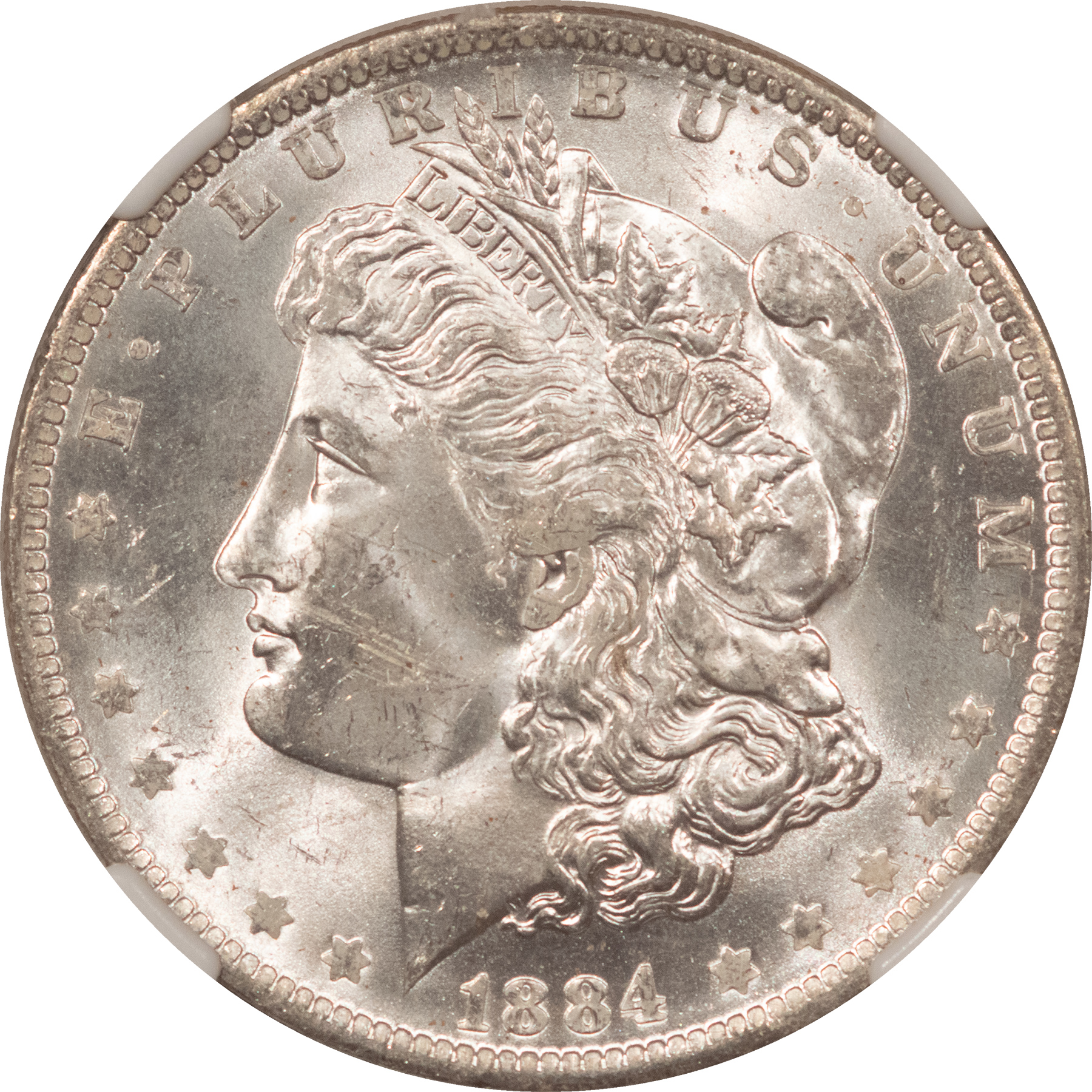Dollars 1884-O $1 MORGAN DOLLAR – NGC MS-64 FROSTY WHITE Dollars 1884-O $1 MORGAN DOLLAR – NGC MS-64 FROSTY WHITE
