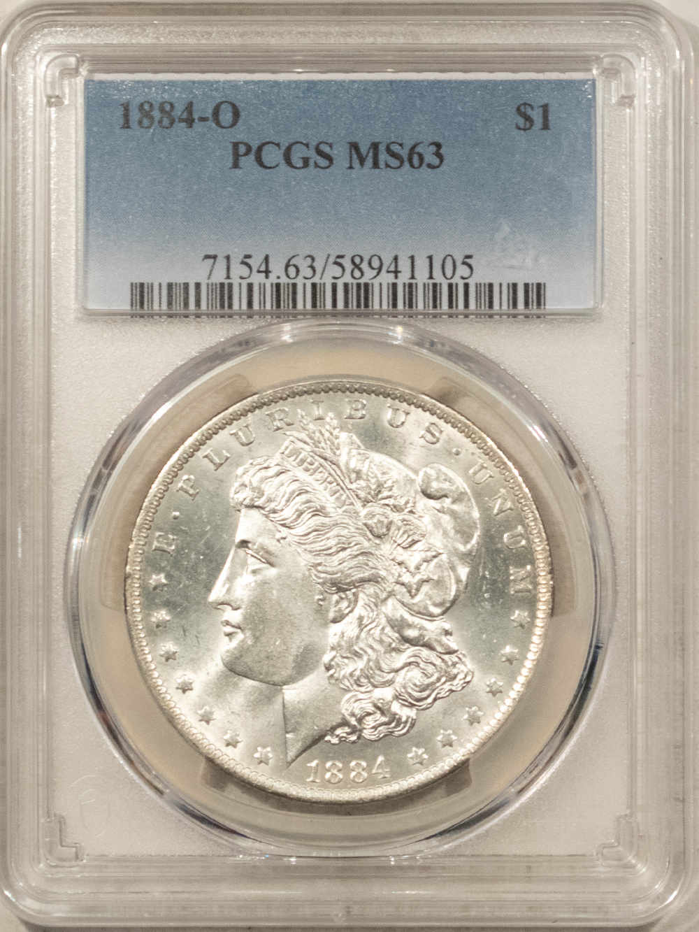 Dollars 1884-O $1 MORGAN DOLLAR – PCGS MS-63 SMOOTH WHITE & PQ! Dollars 1884-O $1 MORGAN DOLLAR – PCGS MS-63 SMOOTH WHITE & PQ!