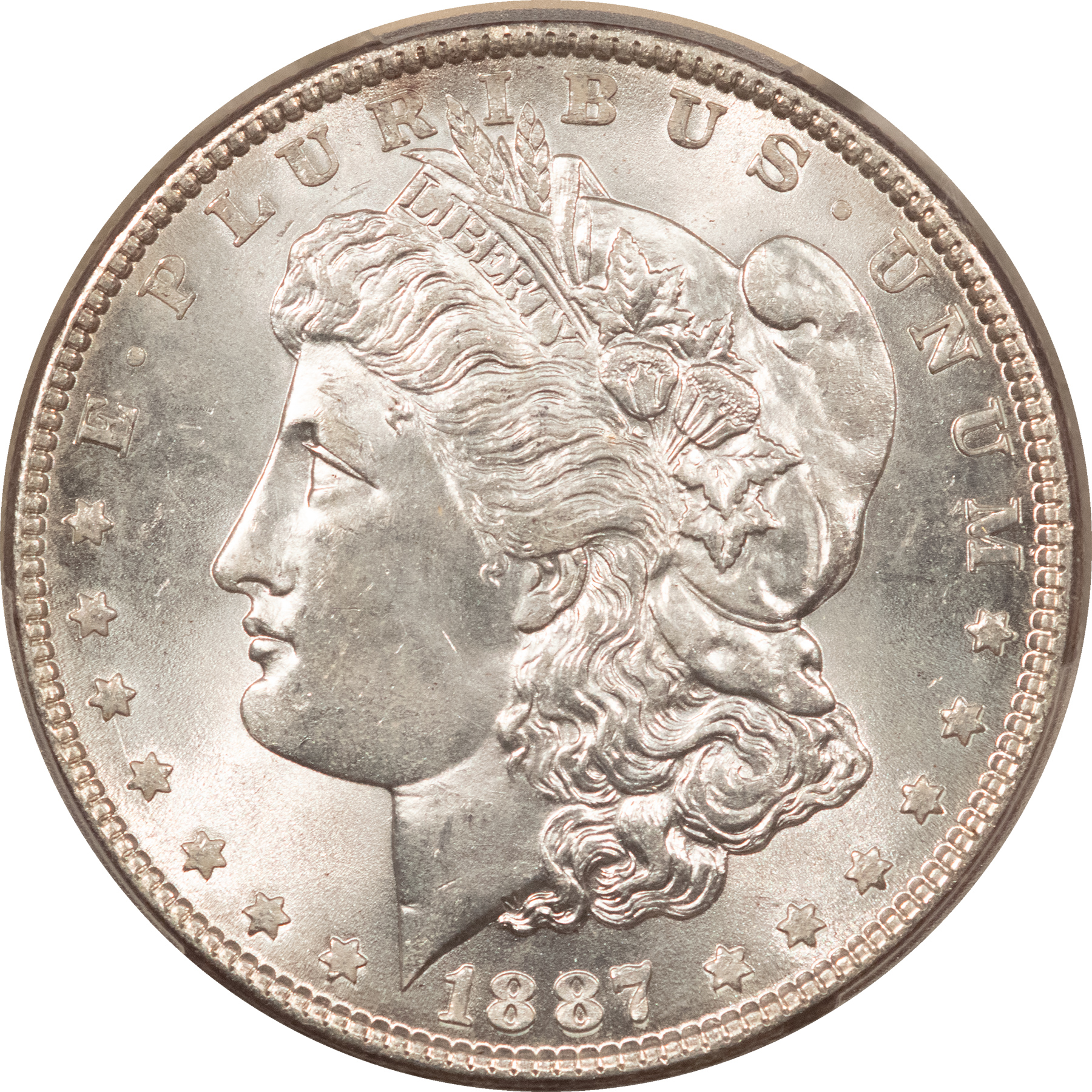 Dollars 1887 $1 MORGAN DOLLAR – PCGS MS-63 BLAST WHITE Dollars 1887 $1 MORGAN DOLLAR – PCGS MS-63 BLAST WHITE