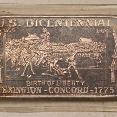 Bullion 1976 LIBERTY MINT 1 OZ .999 FINE SILVER ART BAR US BICENTENNIAL – UNC W/ PLASTIC
