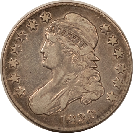Early Halves 1830 CAPPED BUST HALF DOLLAR – HIGH GRADE CIRCULATED EXAMPLE!