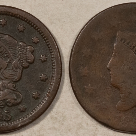 Braided Hair Large Cents 1826 1845 SET OF LARGE CENTS – CIRCULATED!