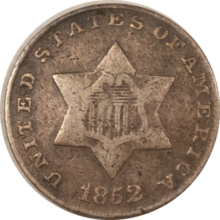 New Store Items 1852 THREE CENT SILVER – STRONG DETAILS BUT ISSUES!