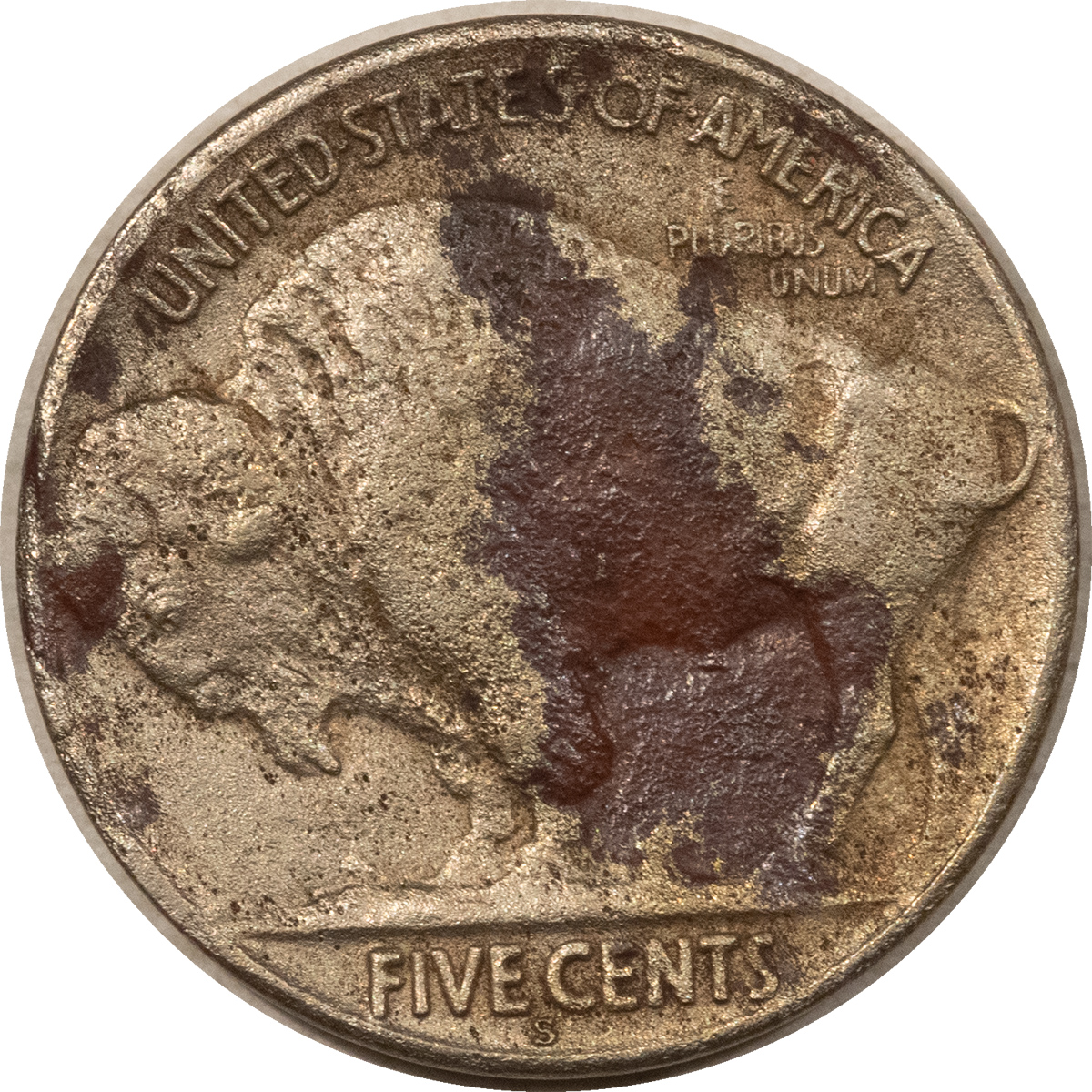 Buffalo Nickels 1918-S BUFFALO NICKEL – STRONG DETAILS BUT HEAVILY CORRODED! Buffalo Nickels 1918-S BUFFALO NICKEL – STRONG DETAILS BUT HEAVILY CORRODED!