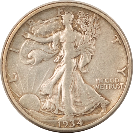 Half Dollars 1934-S WALKING LIBERTY HALF DOLLAR – HIGH GRADE CIRCULATED EXAMPLE!