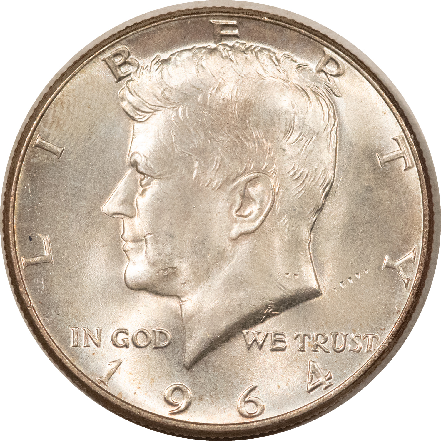 Half Dollars 1964 KENNEDY HALF DOLLAR – FRESH GEM UNCIRCULATED, REVERSE TONED! Half Dollars 1964 KENNEDY HALF DOLLAR – FRESH GEM UNCIRCULATED, REVERSE TONED!