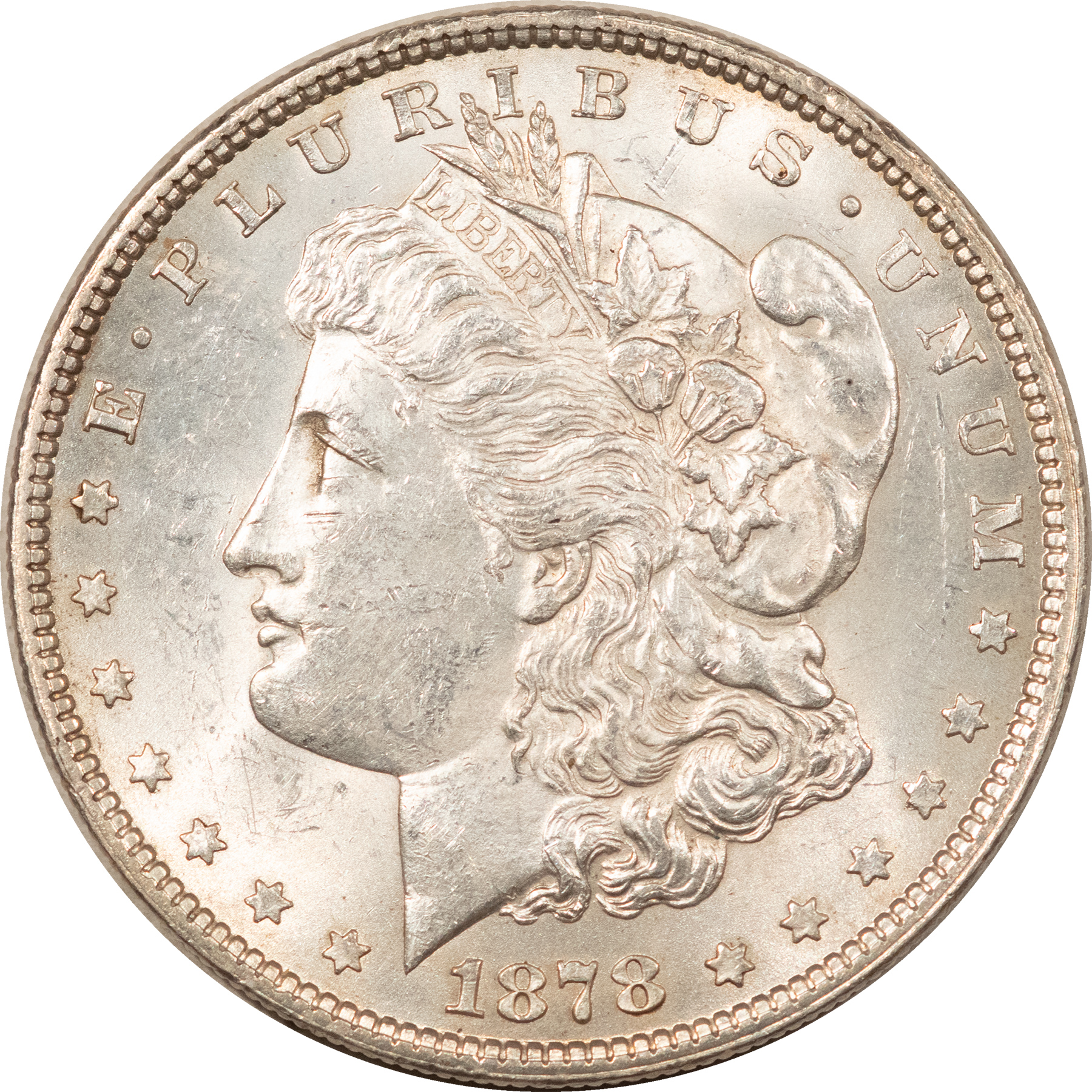 Dollars 1878 7/8 TF $1 MORGAN DOLLAR, STRONG – UNCIRCULATED! Dollars 1878 7/8 TF $1 MORGAN DOLLAR, STRONG – UNCIRCULATED!