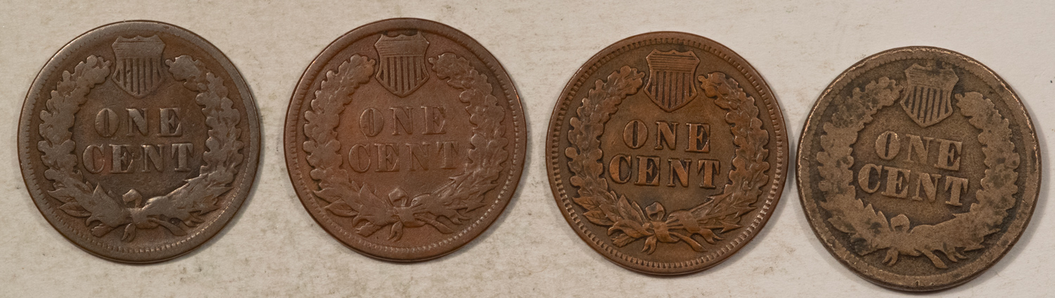 Indian 1863 1882 1893 1905 INDIAN CENTS LOT/4 – NICE PLEASING CIRCULATED EXAMPLES! Indian 1863 1882 1893 1905 INDIAN CENTS LOT/4 – NICE PLEASING CIRCULATED EXAMPLES!