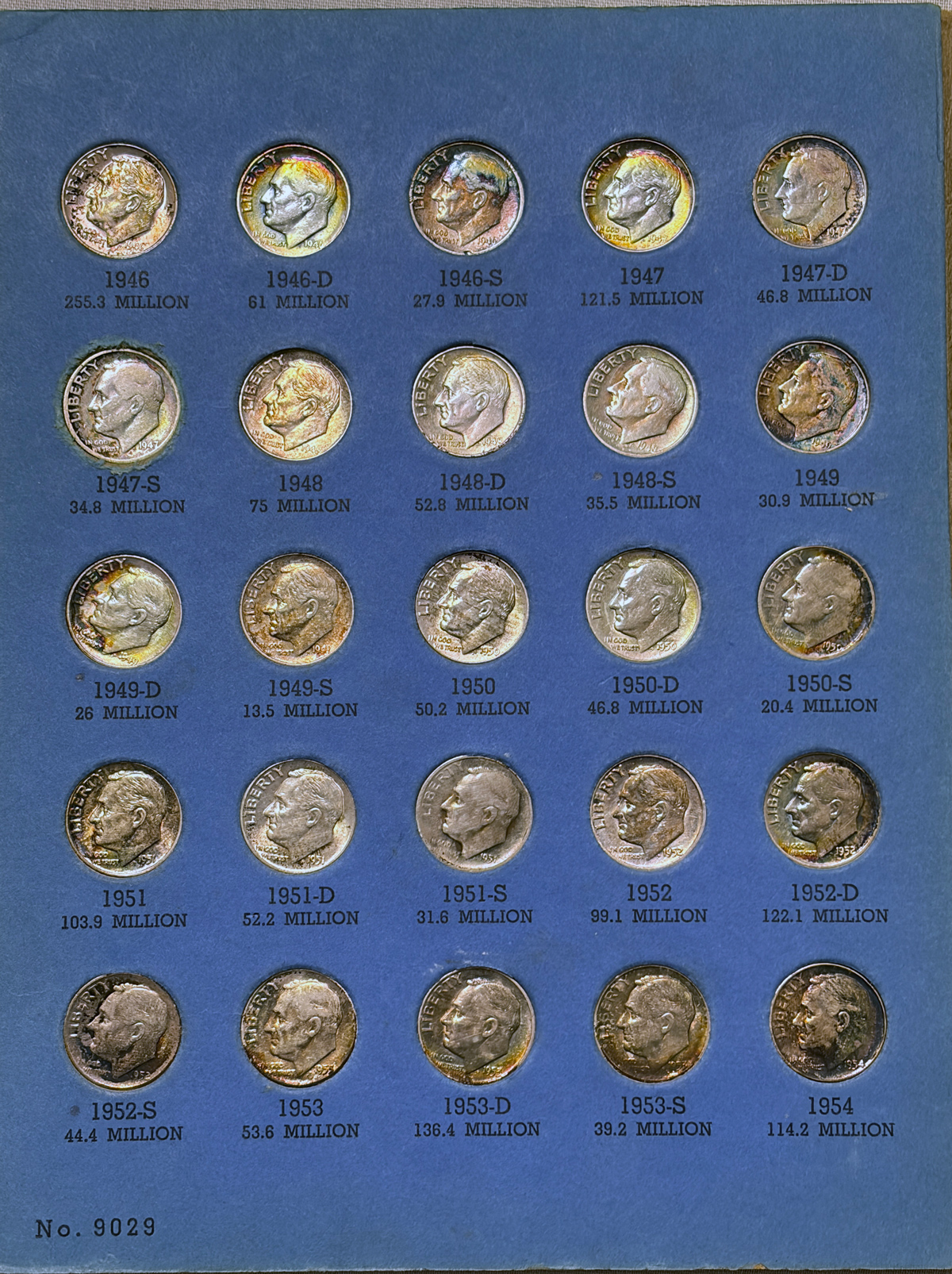 Dimes 1946-1964-D ROOSEVELT DIME 48 LOT COMPLETE SILVER SET – HIGH GRADE CIRC EXAMPLES Dimes 1946-1964-D ROOSEVELT DIME 48 LOT COMPLETE SILVER SET – HIGH GRADE CIRC EXAMPLES