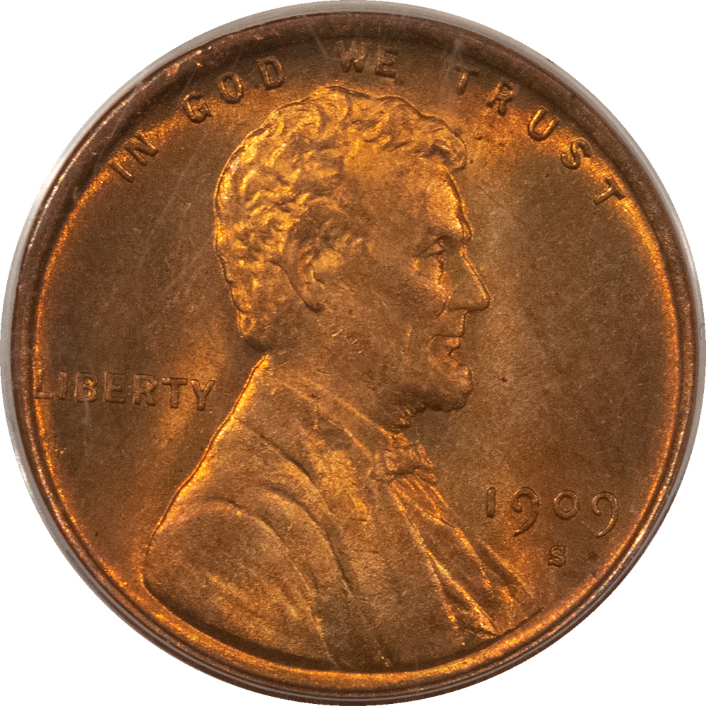 Lincoln Cents (Wheat) 1909-S VDB LINCOLN CENT – PCGS MS-65 RD, ORIGINAL GEM! KEY-DATE! Lincoln Cents (Wheat) 1909-S VDB LINCOLN CENT – PCGS MS-65 RD, ORIGINAL GEM! KEY-DATE!