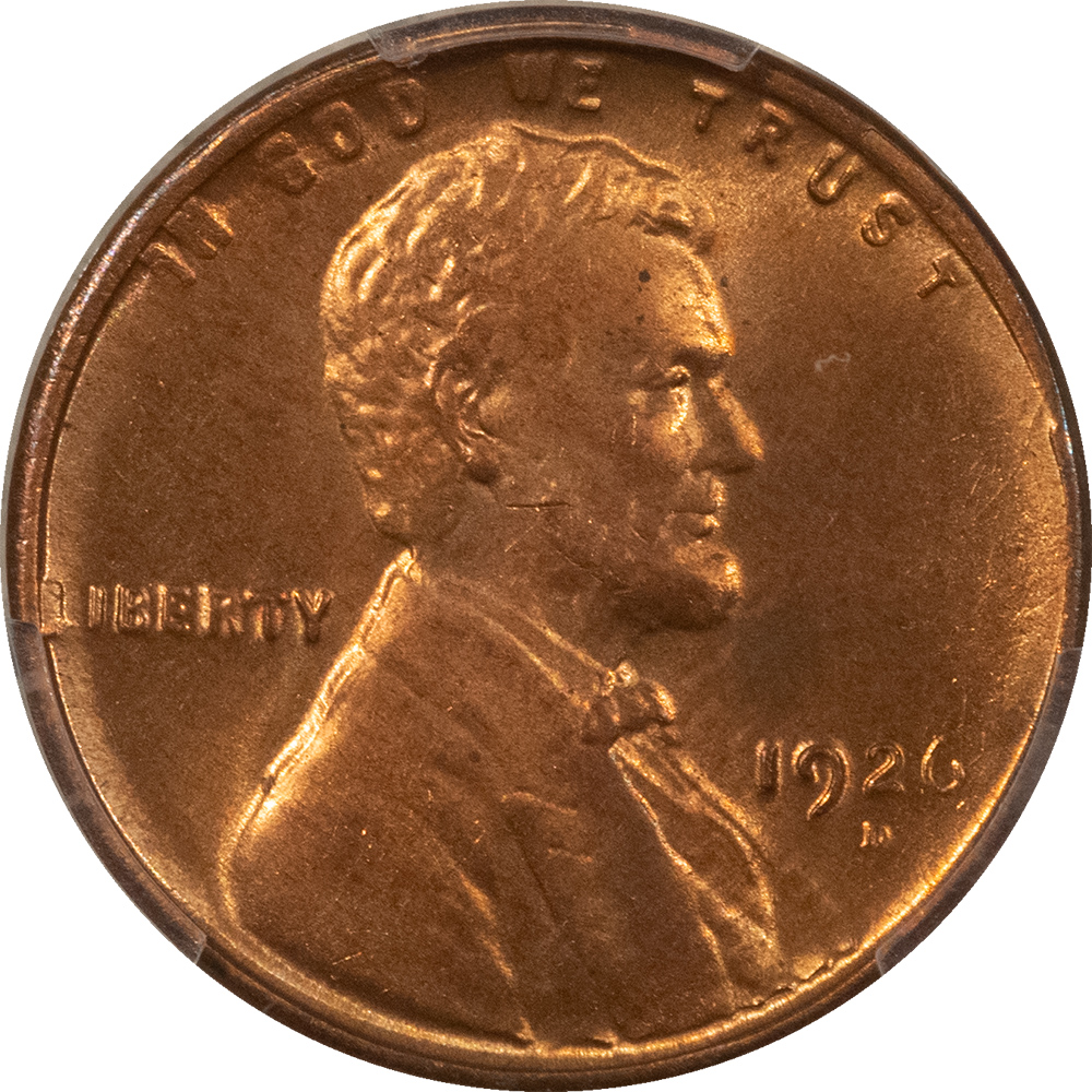 Lincoln Cents (Wheat) 1926-D LINCOLN CENT – PCGS MS-63 RD, TOUGH IN RED! FIERY! Lincoln Cents (Wheat) 1926-D LINCOLN CENT – PCGS MS-63 RD, TOUGH IN RED! FIERY!