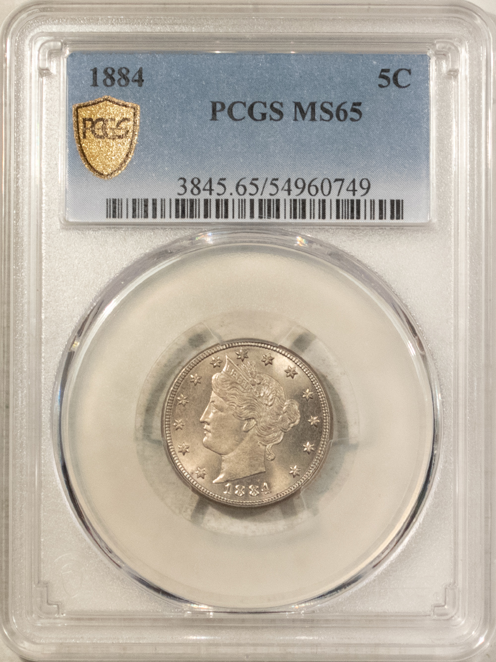 Liberty Nickels 1884 LIBERTY NICKEL – PCGS MS-65, FRESH GEM! Liberty Nickels 1884 LIBERTY NICKEL – PCGS MS-65, FRESH GEM!