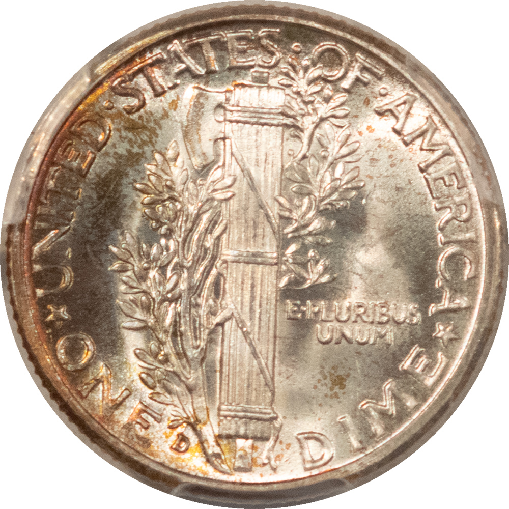 Dimes 1939-D MERCURY DIME – PCGS MS-68 FB, FULL BANDS & GORGEOUS STUNNING COLOR! Dimes 1939-D MERCURY DIME – PCGS MS-68 FB, FULL BANDS & GORGEOUS STUNNING COLOR!