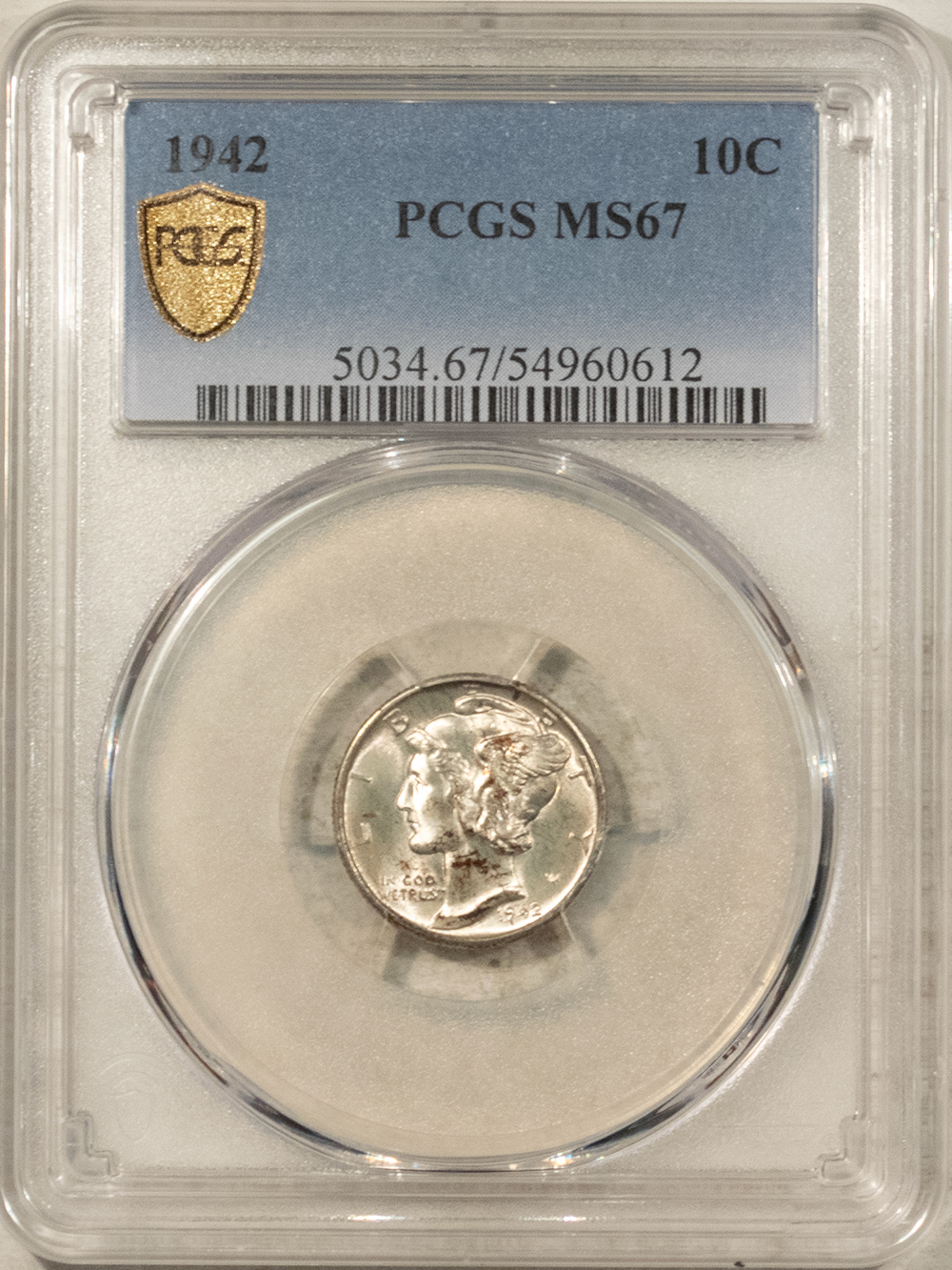Dimes 1942 MERCURY DIME – PCGS MS-67, PREMIUM QUALITY+ SUPERB GEM! Dimes 1942 MERCURY DIME – PCGS MS-67, PREMIUM QUALITY+ SUPERB GEM!