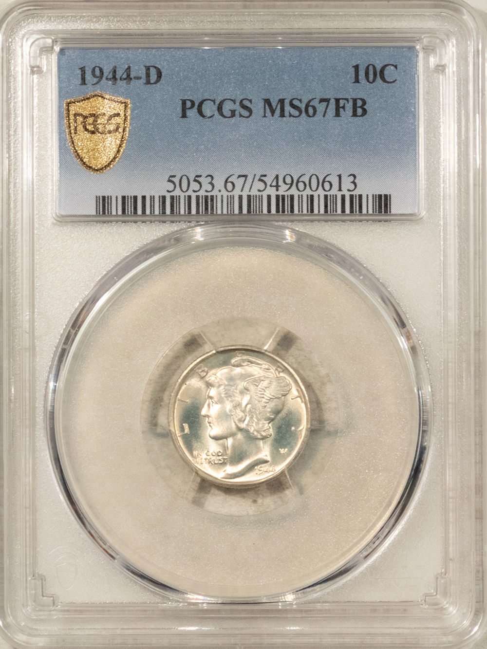 Dimes 1944-D MERCURY DIME – PCGS MS-67 FB FRESH SUPERB GEM! Dimes 1944-D MERCURY DIME – PCGS MS-67 FB FRESH SUPERB GEM!