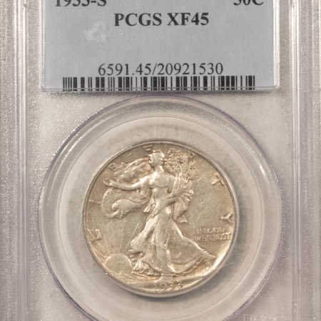 Half Dollars 1933-S WALKING LIBERTY HALF DOLLAR – PCGS XF-45