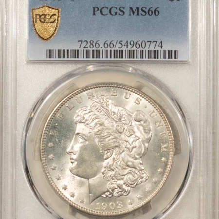 Dollars 1903-O MORGAN DOLLAR – PCGS MS-66, BLAST WHITE TOUGH DATE!