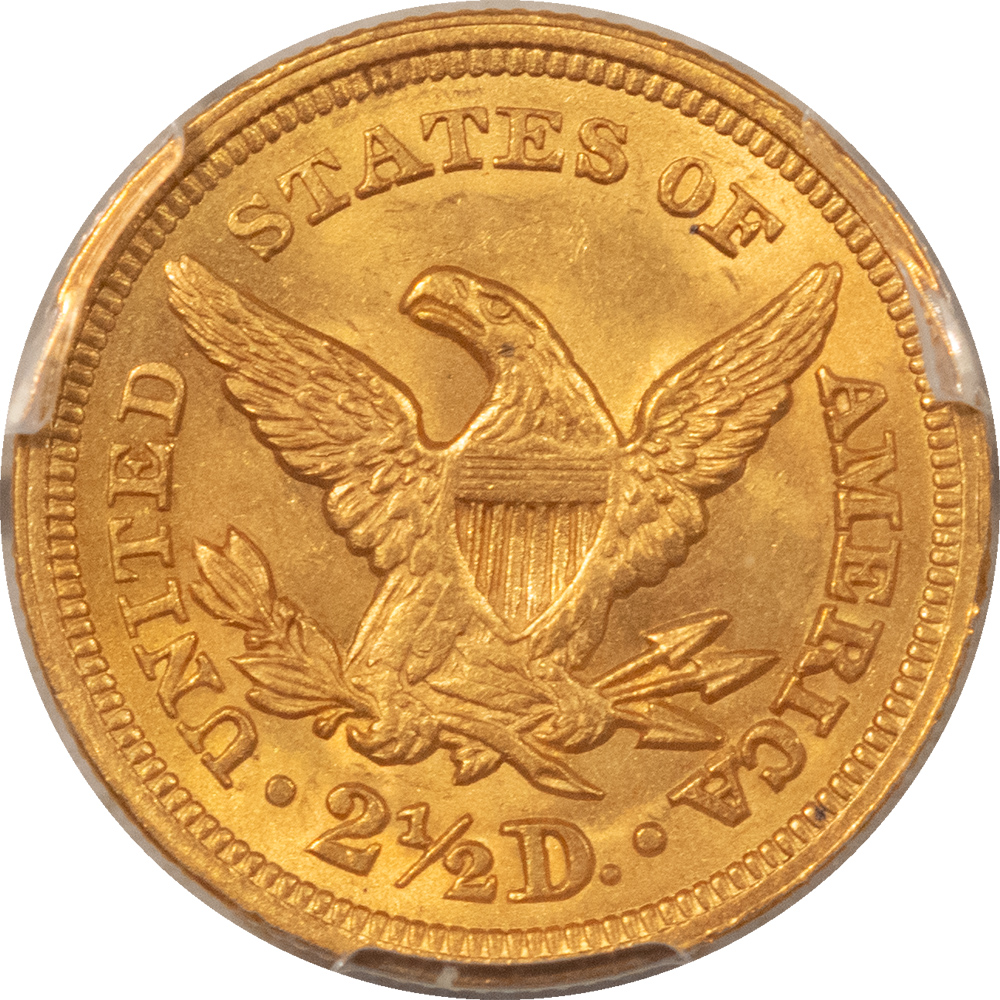 $2.50 1852 $2.50 LIBERTY GOLD QUARTER EAGLE – PCGS MS-64, SMOOTH & ATTRACTIVE! $2.50 1852 $2.50 LIBERTY GOLD QUARTER EAGLE – PCGS MS-64, SMOOTH & ATTRACTIVE!