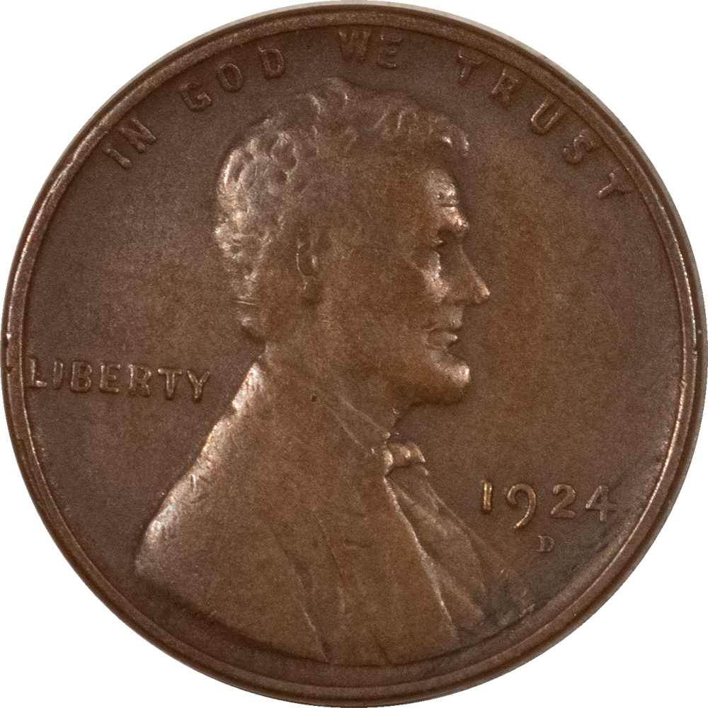 Lincoln Cents (Wheat) 1924-D LINCOLN CENT – HIGH GRADE CIRCULATED EXAMPLE! Lincoln Cents (Wheat) 1924-D LINCOLN CENT – HIGH GRADE CIRCULATED EXAMPLE!