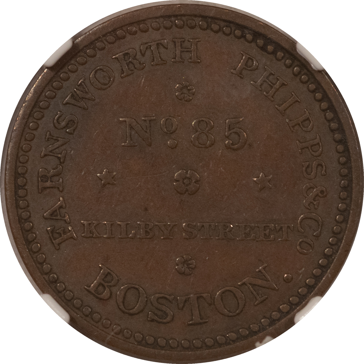 Civil War & Hard Times (1829-33) BOSTON MA HT-162 – NGC XF-45 BN FARNSWORTH, PHIPPS & CO Civil War & Hard Times (1829-33) BOSTON MA HT-162 – NGC XF-45 BN FARNSWORTH, PHIPPS & CO
