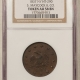 Civil War & Hard Times 1837 MERCHANTS EXCHANGE HARD TIMES TOKEN HT-294 COPPER – PCGS AU-55