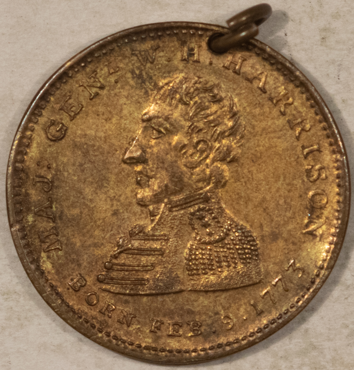 Civil War & Hard Times 1840 WILLIAM HENRY HARRISON THE PEOPLES CHOICE HT-815, 24 MM BRASS, UNCIRCULATED Civil War & Hard Times 1840 WILLIAM HENRY HARRISON THE PEOPLES CHOICE HT-815, 24 MM BRASS, UNCIRCULATED