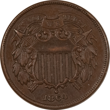 New Store Items 1864 TWO CENT PIECE LARGE MOTTO – HIGH GRADE CIRCULATED EXAMPLE!