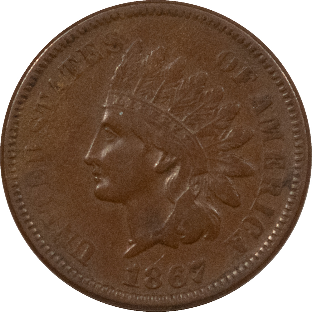 Indian 1867 INDIAN CENT – HIGH GRADE CIRCULATED EXAMPLE! NICE SMOOTH BROWN SURFACES Indian 1867 INDIAN CENT – HIGH GRADE CIRCULATED EXAMPLE! NICE SMOOTH BROWN SURFACES
