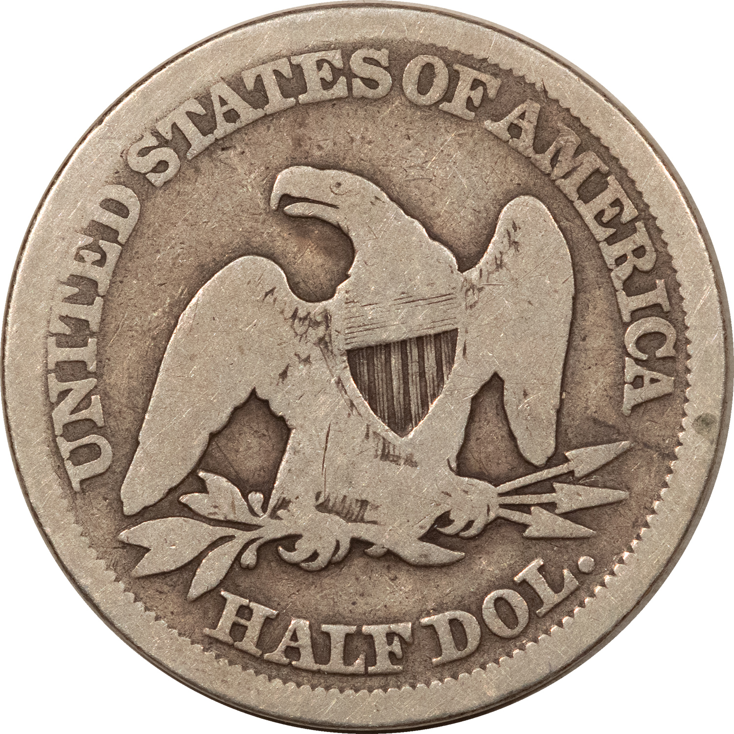 Half Dollars 1854 SEATED LIBERTY HALF DOLLAR, ARROWS – CIRCULATED! Half Dollars 1854 SEATED LIBERTY HALF DOLLAR, ARROWS – CIRCULATED!