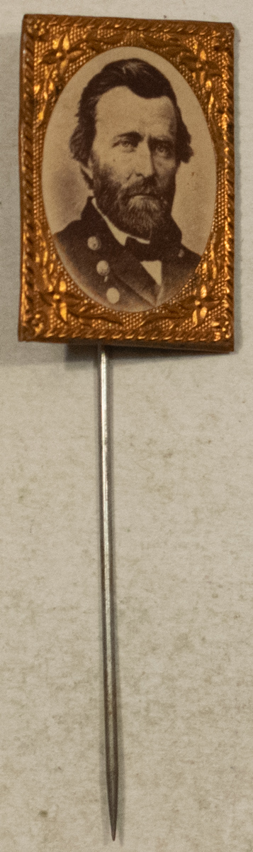 New Store Items 1868 ULYSSES S. GRANT BRASS SHELL STICKPIN, CRISP, SHARP PICTURE, VIRTUALLY MINT New Store Items 1868 ULYSSES S. GRANT BRASS SHELL STICKPIN, CRISP, SHARP PICTURE, VIRTUALLY MINT