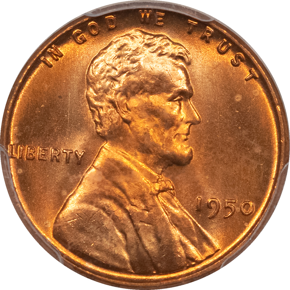 Lincoln Cents (Wheat) 1950 LINCOLN CENT – PCGS MS-66 RD, PRETTY & PREMIUM QUALITY! Lincoln Cents (Wheat) 1950 LINCOLN CENT – PCGS MS-66 RD, PRETTY & PREMIUM QUALITY!