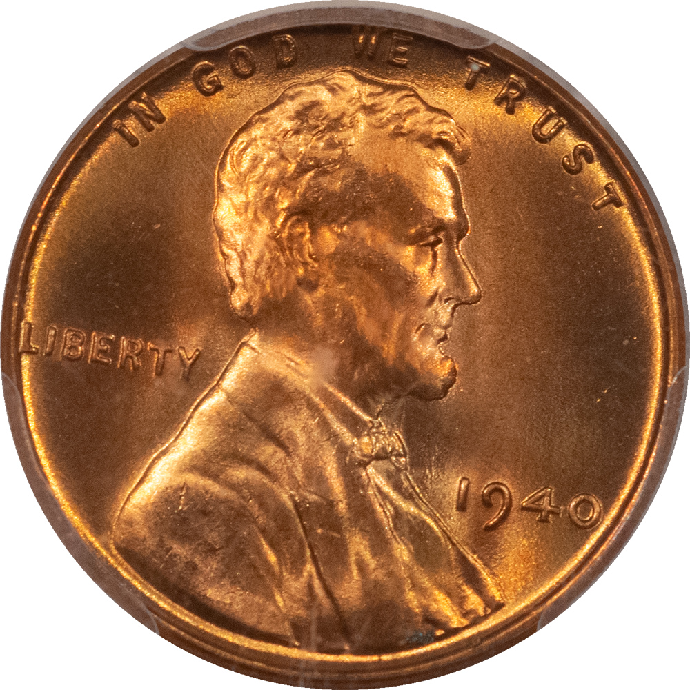 Lincoln Cents (Wheat) 1940 LINCOLN CENT – PCGS MS-66+ RD, PRETTY! PREMIUM QUALITY! Lincoln Cents (Wheat) 1940 LINCOLN CENT – PCGS MS-66+ RD, PRETTY! PREMIUM QUALITY!