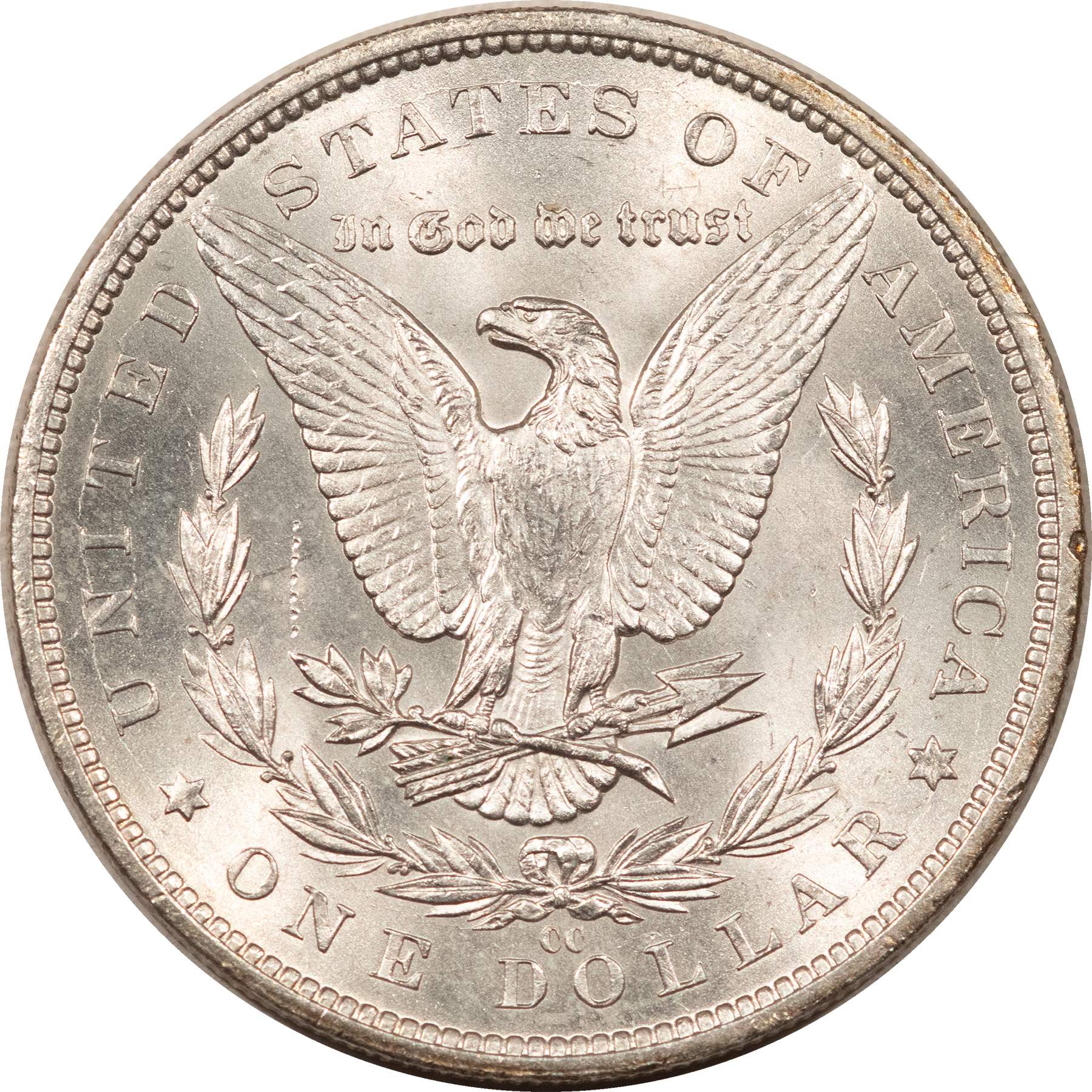 Dollars 1883-CC $1 MORGAN DOLLAR – WHITE CHOICE BRILLIANT UNCIRCULATED, CARSON CITY! Dollars 1883-CC $1 MORGAN DOLLAR – WHITE CHOICE BRILLIANT UNCIRCULATED, CARSON CITY!