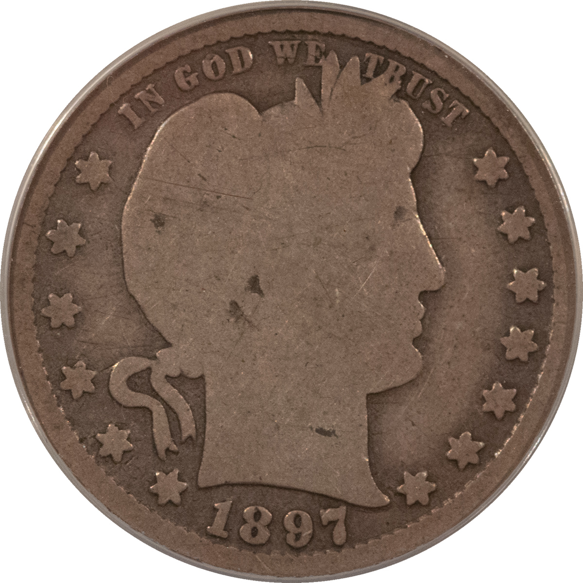 Barber Quarters 1897-S BARBER QUARTER – ANACS G-4 Barber Quarters 1897-S BARBER QUARTER – ANACS G-4