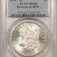 Dollars 1878 7/8 TF $1 MORGAN DOLLAR, STRONG – PCGS MS-62