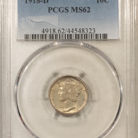 Dimes 1918-D MERCURY DIME – PCGS MS-62