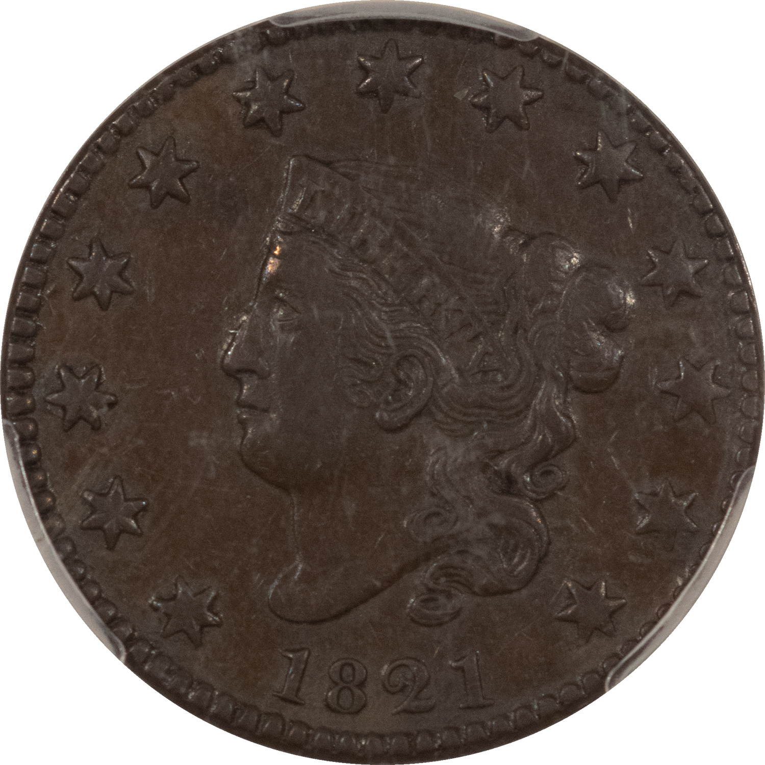 Coronet Head Large Cents 1821 CORONET HEAD LARGE CENT – PCGS XF-40, SCARCE & LOW-POP! Coronet Head Large Cents 1821 CORONET HEAD LARGE CENT – PCGS XF-40, SCARCE & LOW-POP!