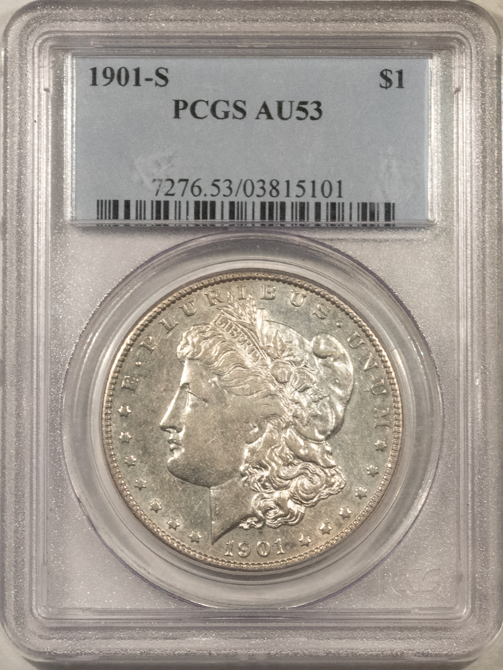 Dollars 1901-S $1 MORGAN DOLLAR – PCGS AU-53 Dollars 1901-S $1 MORGAN DOLLAR – PCGS AU-53