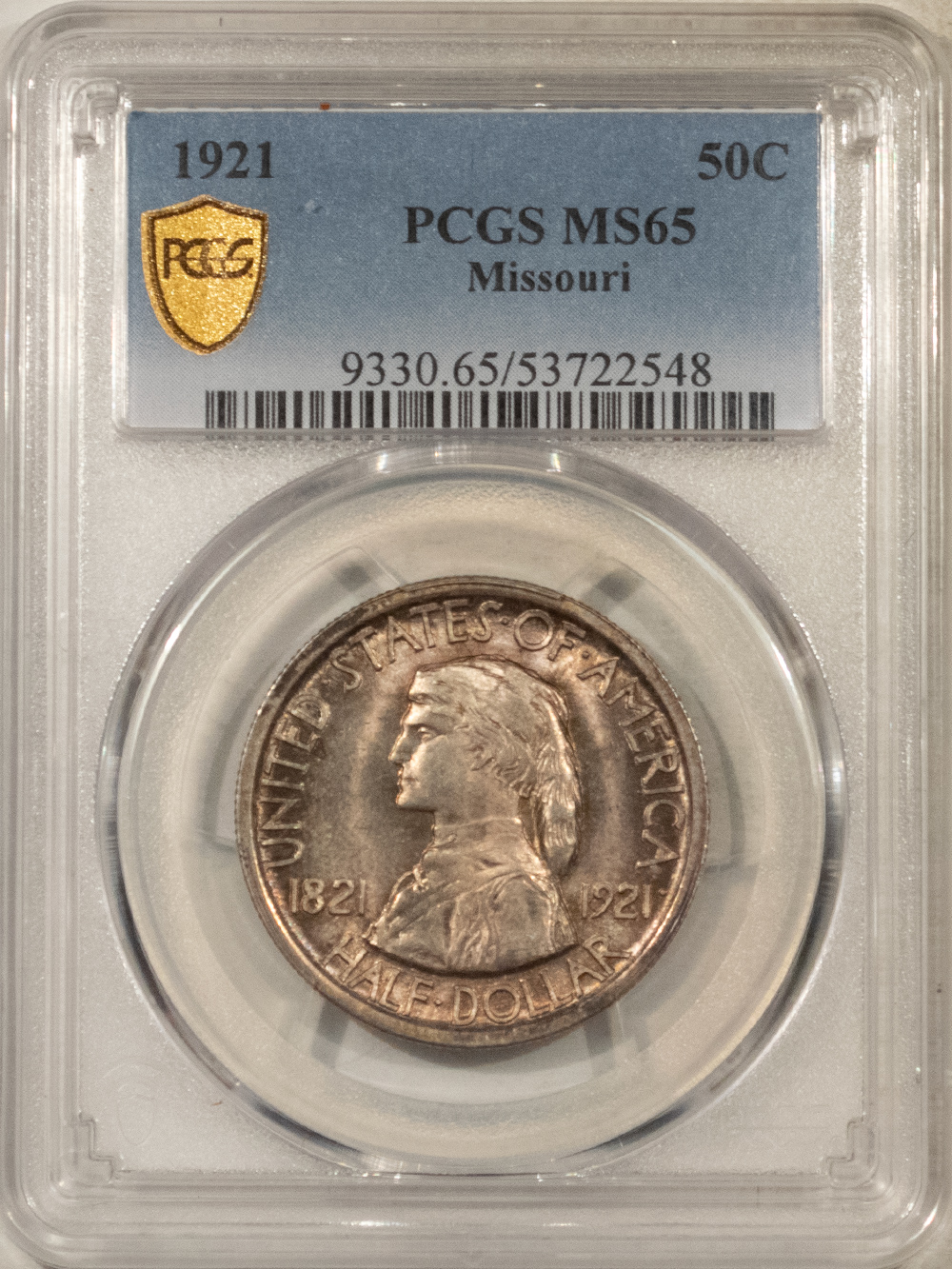 Early Commems 1921 MISSOURI COMMEMORATIVE HALF DOLLAR – PCGS MS-65 SUPER FRESH, PRETTY GEM! Early Commems 1921 MISSOURI COMMEMORATIVE HALF DOLLAR – PCGS MS-65 SUPER FRESH, PRETTY GEM!