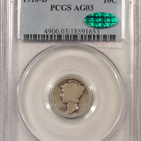 CAC Approved Coins 1916-D MERCURY DIME – PCGS AG-3, CAC APPROVED!