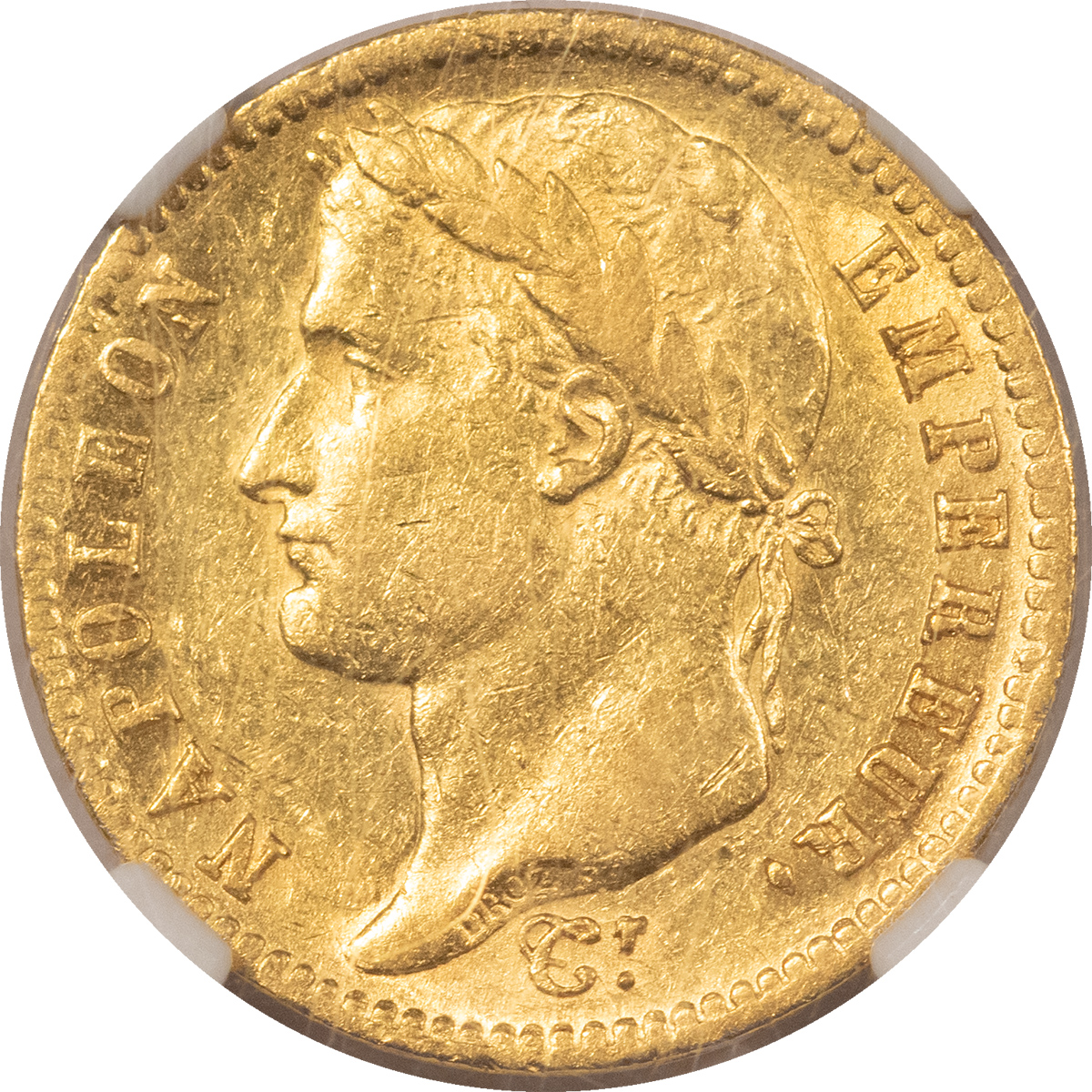 Bullion 1812-W FRANCE GOLD 20 FRANCS, NAPOLEON BONAPARTE EMPEROR – NGC AU-53 Bullion 1812-W FRANCE GOLD 20 FRANCS, NAPOLEON BONAPARTE EMPEROR – NGC AU-53