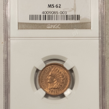 Indian 1863 INDIAN CENT – NGC MS-62