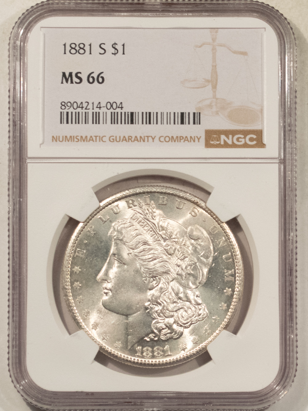Morgan Dollars 1881-S MORGAN DOLLAR NGC MS-66, FRESH, WHITE & PREMIUM QUALITY! Morgan Dollars 1881-S MORGAN DOLLAR NGC MS-66, FRESH, WHITE & PREMIUM QUALITY!