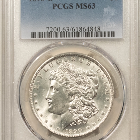 Dollars 1890-O $1 MORGAN DOLLAR – PCGS MS-63, BLAST WHITE & PREMIUM QUALITY!