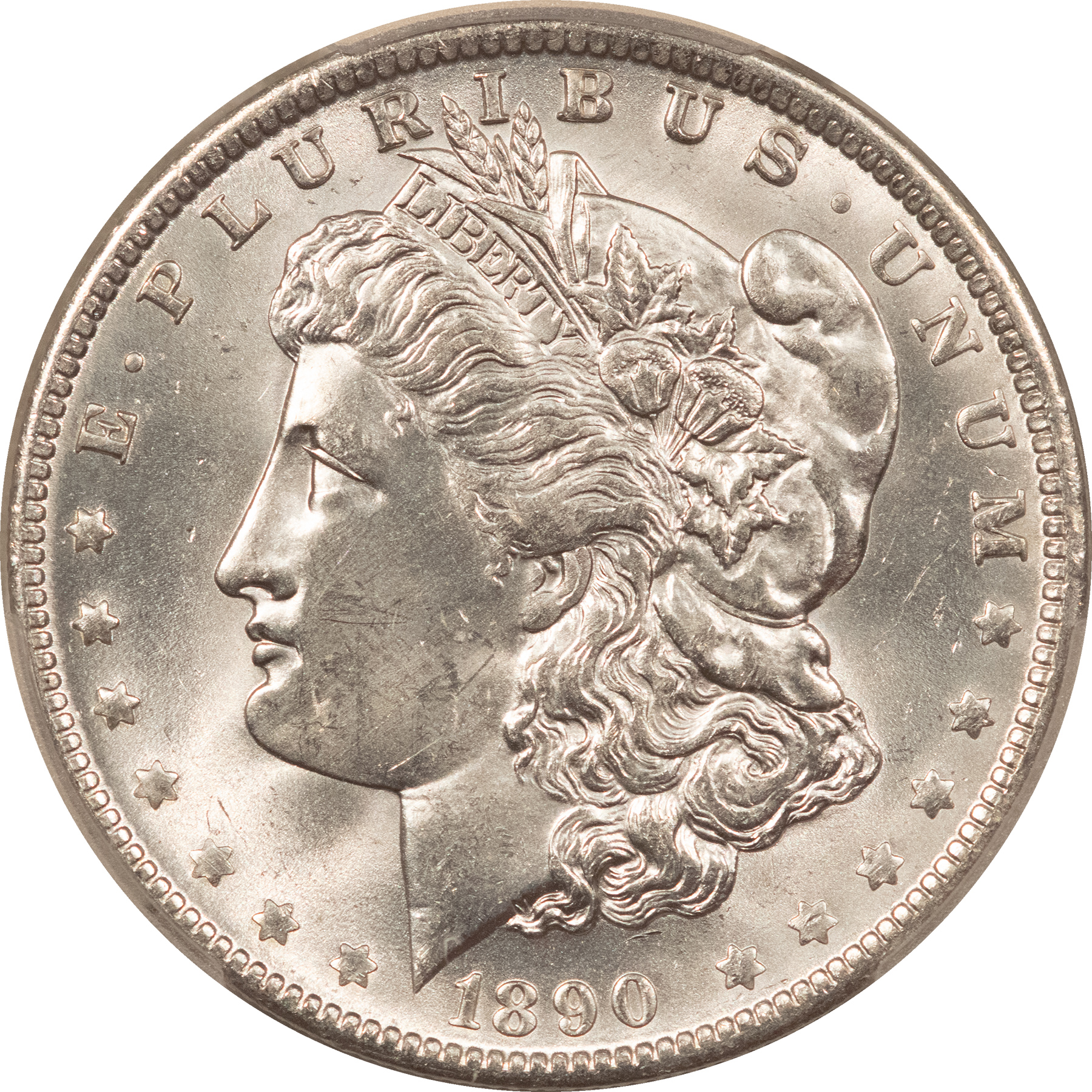 Dollars 1890-O $1 MORGAN DOLLAR – PCGS MS-63, BLAST WHITE & PREMIUM QUALITY! Dollars 1890-O $1 MORGAN DOLLAR – PCGS MS-63, BLAST WHITE & PREMIUM QUALITY!