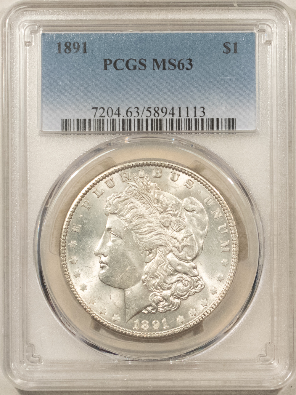 Dollars 1891 $1 MORGAN DOLLAR – PCGS MS-63 FRESH & FLASHY! Dollars 1891 $1 MORGAN DOLLAR – PCGS MS-63 FRESH & FLASHY!