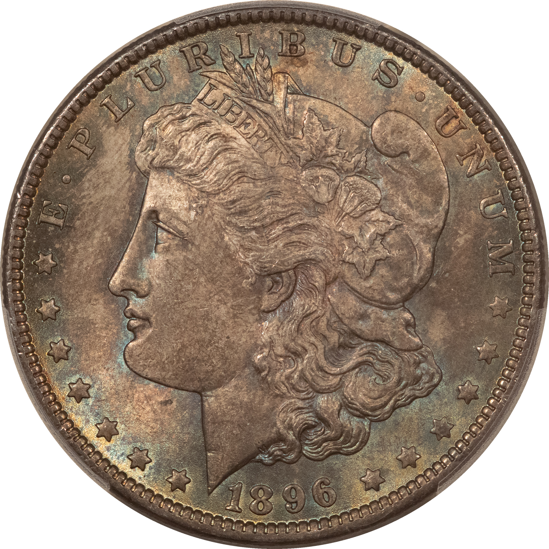 Dollars 1896 $1 MORGAN DOLLAR – PCGS MS-63, PRETTY COLOR & PREMIUM QUALITY! Dollars 1896 $1 MORGAN DOLLAR – PCGS MS-63, PRETTY COLOR & PREMIUM QUALITY!