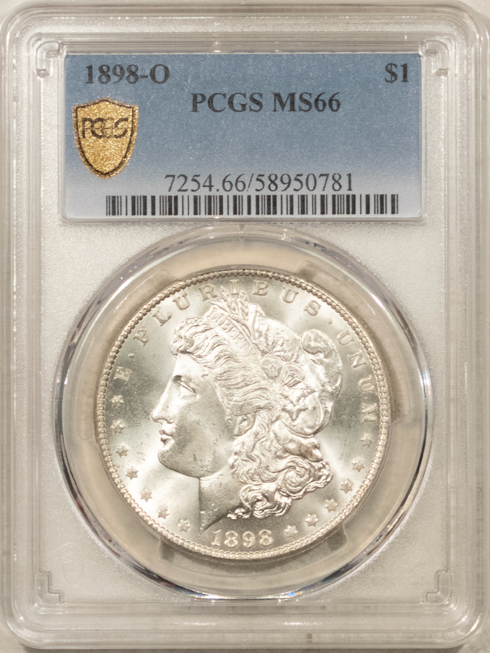 Dollars 1898-O $1 MORGAN DOLLAR – PCGS MS-66, FROSTY WHITE & NICE! Dollars 1898-O $1 MORGAN DOLLAR – PCGS MS-66, FROSTY WHITE & NICE!