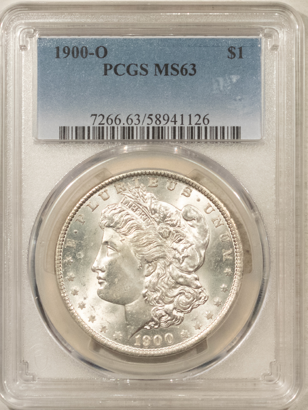 Dollars 1900-O $1 MORGAN DOLLAR – PCGS MS-63 WHITE Dollars 1900-O $1 MORGAN DOLLAR – PCGS MS-63 WHITE